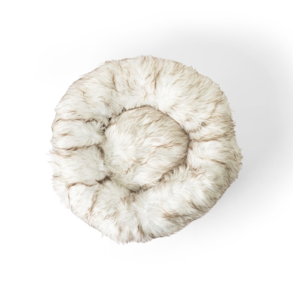 PupPouf™ Faux Fur Donut Pet Bed - Desert Luxe