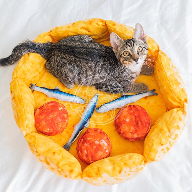 Cute Pizza Cat Bed